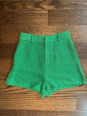 Ovi High-Waist Emerald Sparkle Shorts